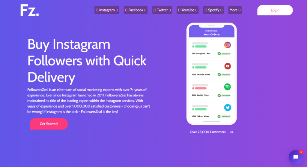 FollowersZeal - Probably one of the best site to buy Instagram followers