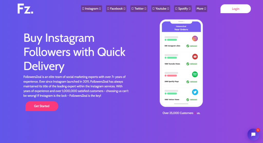 FollowersZeal - Best site to buy Instagram Followers