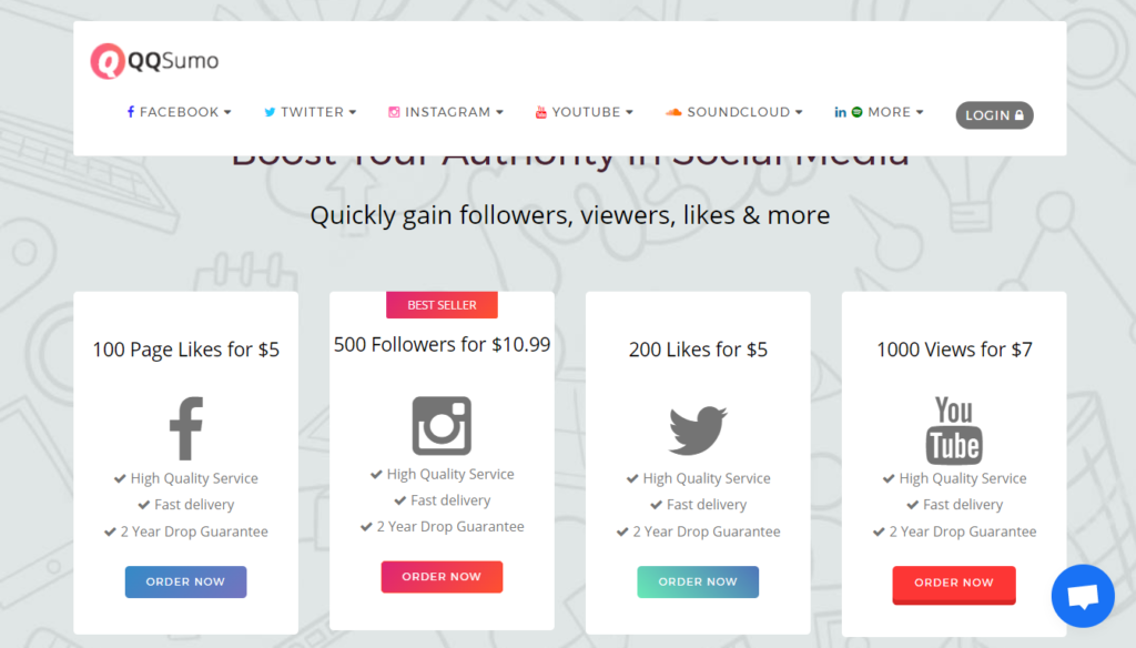QQSumo - Best site to buy LinkedIn Followers