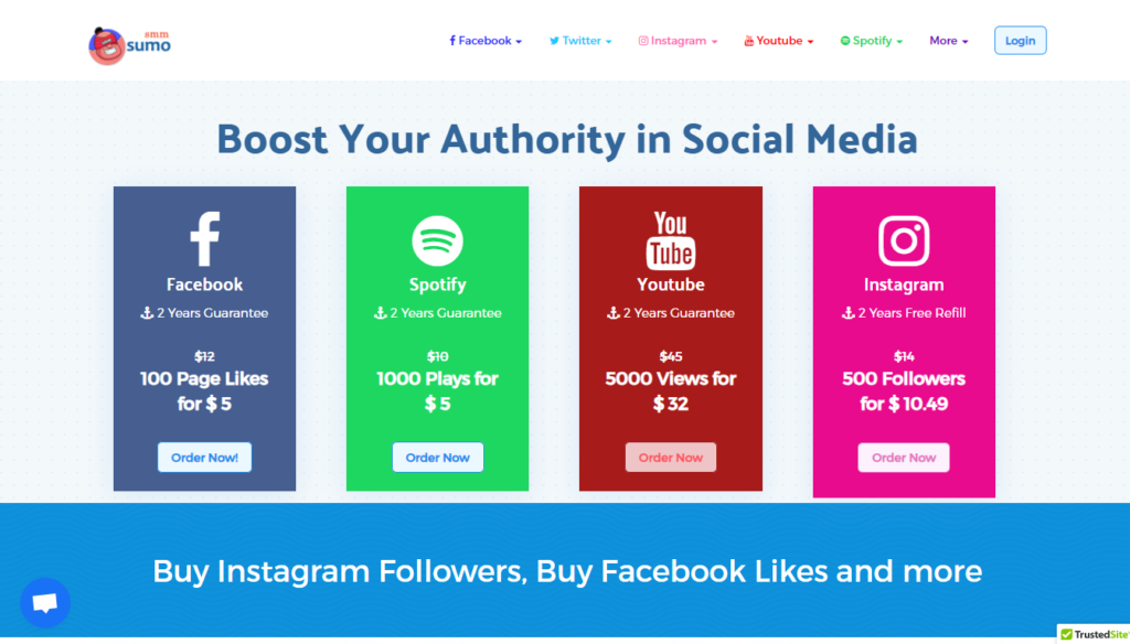 SMMSumo - Best site to buy Instagram Followers